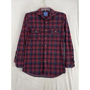 Tailorbyrd Sweatershirt Small Men’s Shirt Flannel Button Up Red Plaid